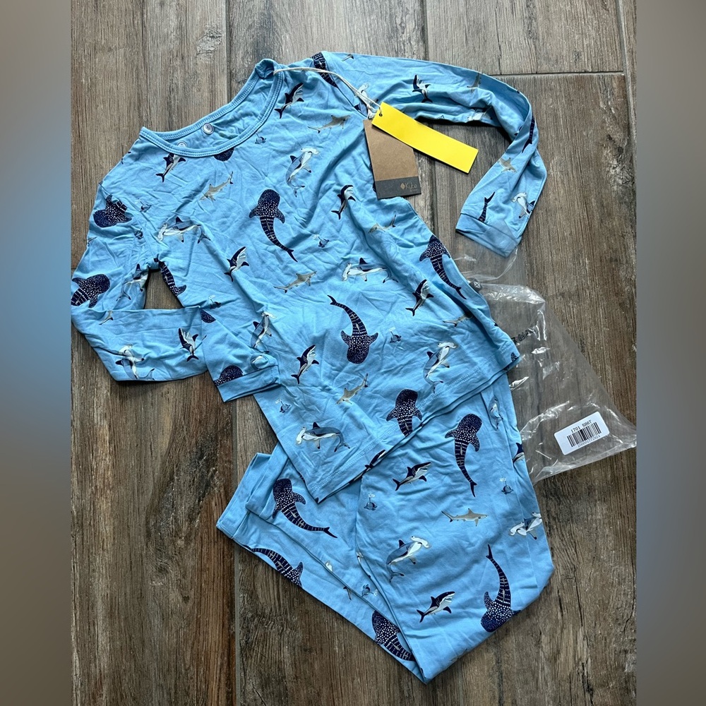 Kyte baby Blue Shark Print Pajama Set